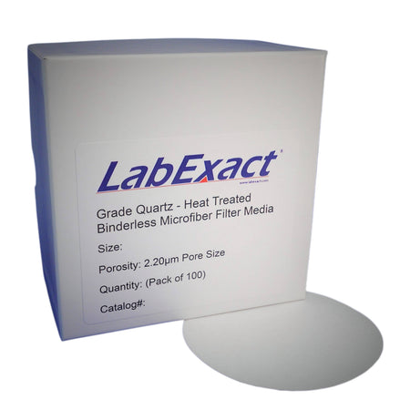 I.W.Tremont Quartz microfiber, heat treated, ultra low metals, high purity (Si)2) microfiber filters, binderless, 1150C°+ temperature, 100/pk