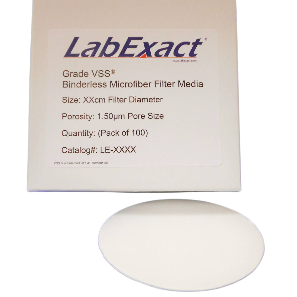 I.W.Tremont Grade VSS®, Binderless Glass Microfiber, high heat up to 550 C° for volatile suspended solids, 100/pk
