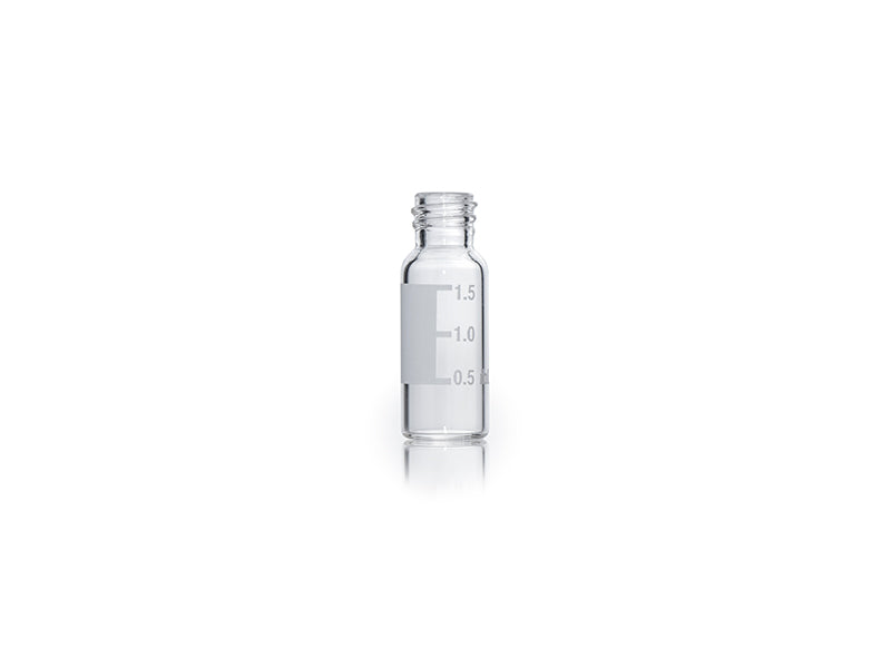 MSE PRO HPLC 2mL 8mm Screw Clear Glass Vial, Φ12*32mm With Patch and Scale, 100 pcs/pack - MSE Supplies LLC