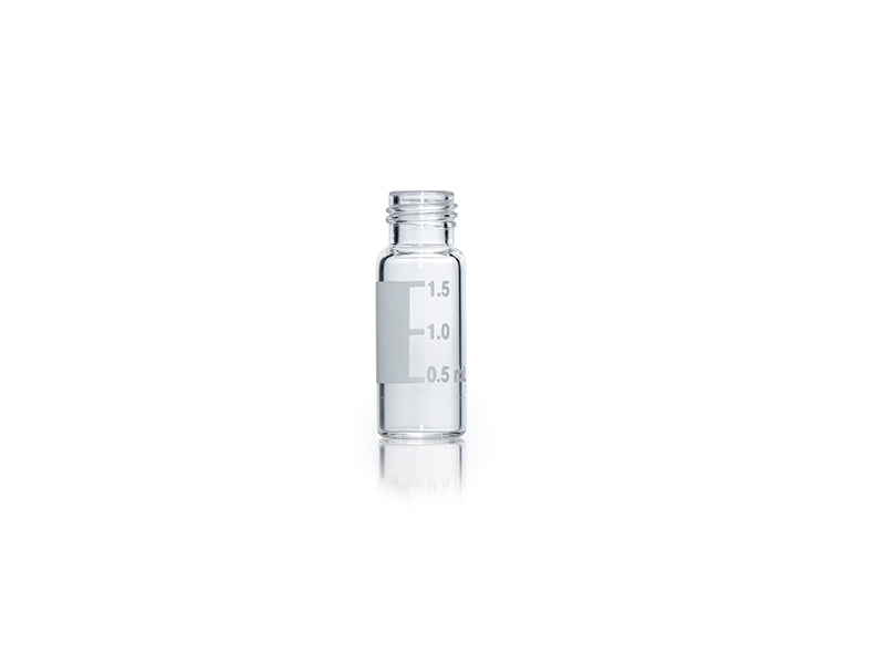MSE PRO HPLC 2mL 9mm Screw Clear Glass Vial, Φ12*32mm With Patch and Scale, 100 pcs/pack - MSE Supplies LLC