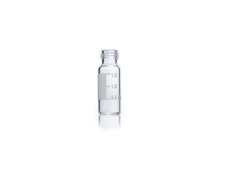 MSE PRO HPLC 2mL 9mm Screw Clear Glass Vial, Φ12*32mm With Patch and Scale, 100 pcs/pack - MSE Supplies LLC