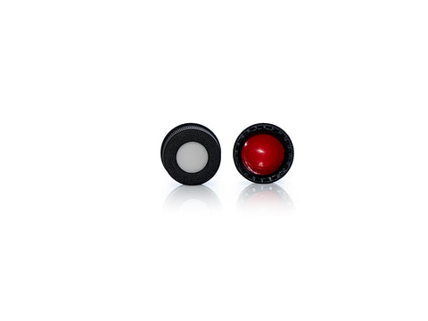 MSE PRO Φ13mm Black Screw PP Cap with Red PTFE/White Silicone Liner, 100pcs/pack - MSE Supplies LLC