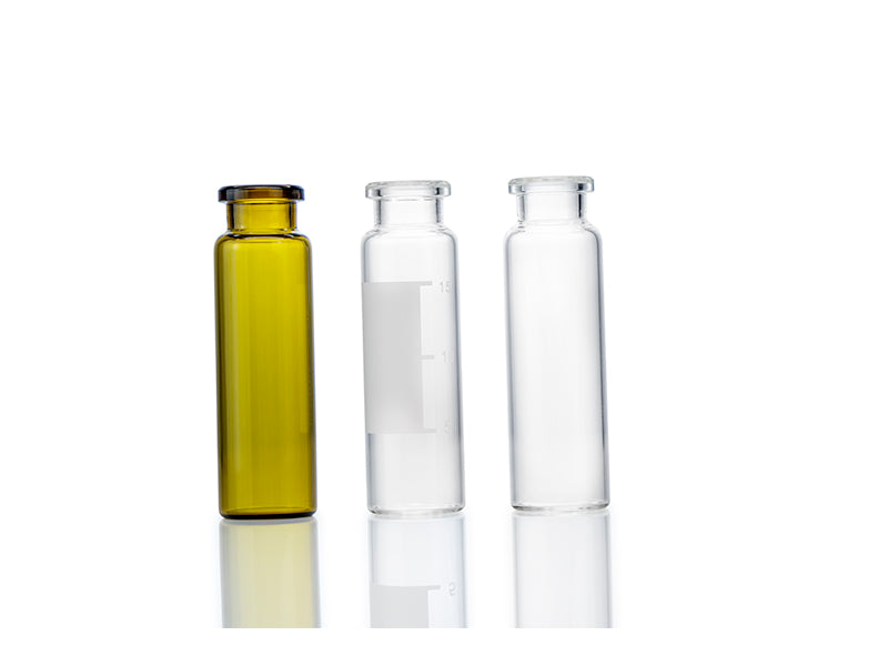 MSE PRO 20mL Crimp Clear 7.0 Glass Headspace Vial Flat Bottom,  22.5*75mm 100 pcs/pk - MSE Supplies LLC