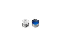MSE PRO Sliver Magnetic Headspace Cap with Blue PTFE/White Silicone Septa, Φ18mm 100 pcs/pk - MSE Supplies LLC