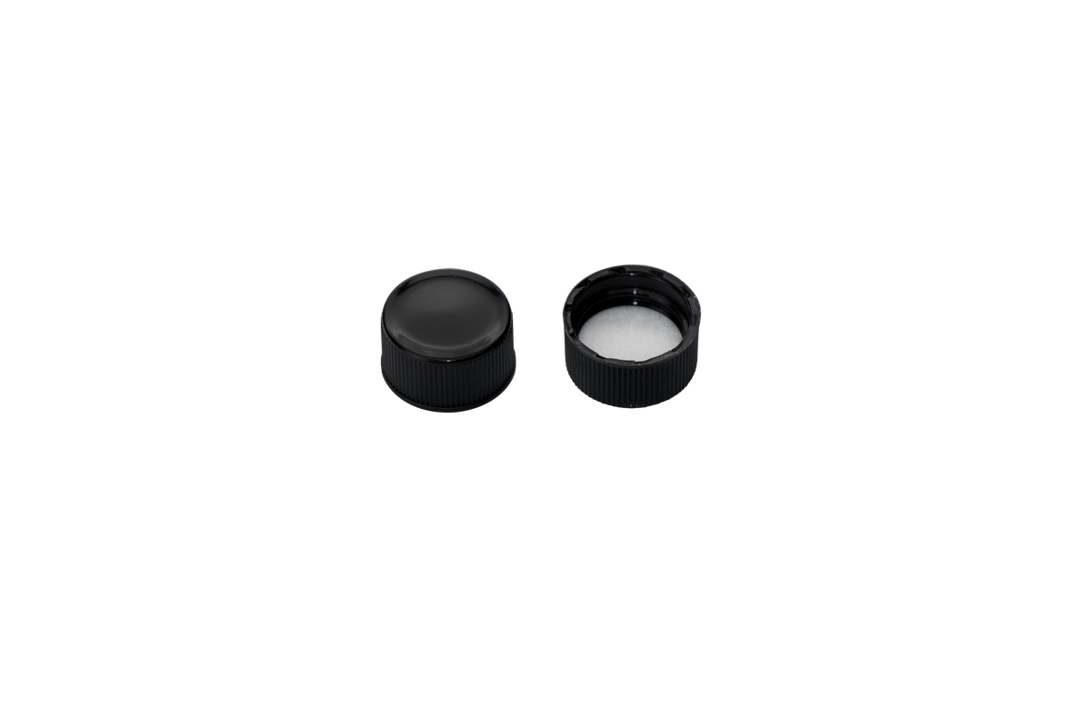 MSE PRO Black Screw Solid Top PP Cap with High Class PE Septa, Φ15mm 100 pcs/pk - MSE Supplies LLC