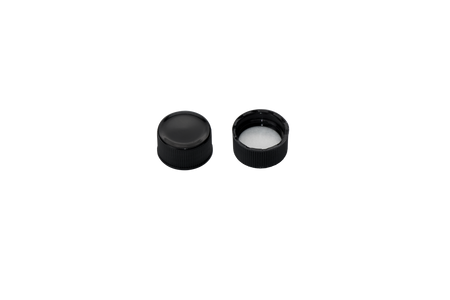 MSE PRO Black Screw Solid Top PP Cap with High Class PE Septa, Φ15mm 100 pcs/pk - MSE Supplies LLC