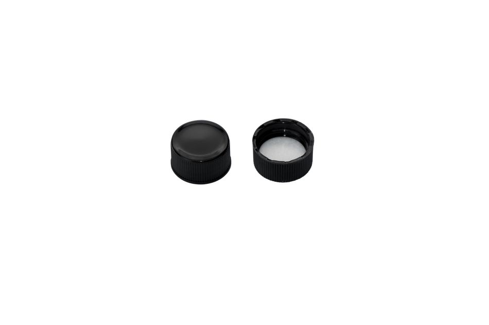 MSE PRO Black Screw Solid Top PP Cap with High Class PE Septa, Φ15mm 100 pcs/pk - MSE Supplies LLC