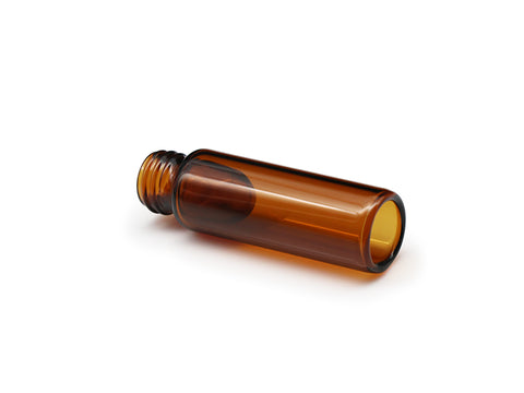 MSE PRO 0.5mL Screw Amber Micro Glass Vial with Glass Liner Empty Bottom, Φ16*52mm 100 pcs/pk - MSE Supplies LLC