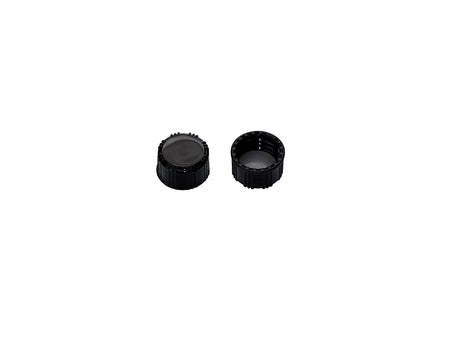 MSE PRO Black Screw Solid Top PP Cap with Beige PTFE/Beige Silicone Septa, Φ13mm 100 pcs/pk - MSE Supplies LLC