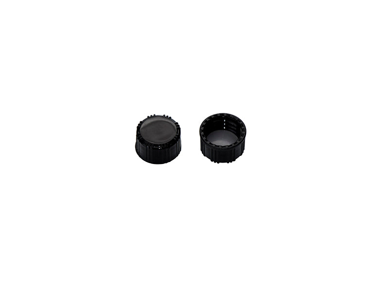 MSE PRO Black Screw Solid Top PP Cap with Beige PTFE/Beige Silicone Septa, Φ13mm 100 pcs/pk - MSE Supplies LLC