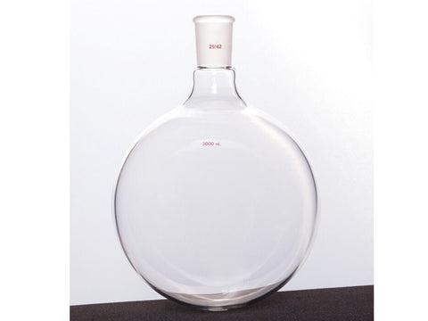 MSE PRO Single Neck Round Bottom Ball Bottle, Thick Wall High Strength, Grinding Mouth: 29/42, 3000mL