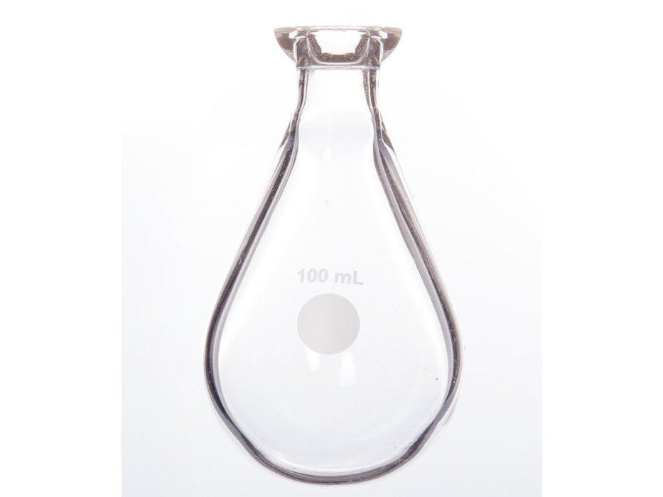 MSE PRO #15 O-Type Enamel Plate Kjerdahl Flask, Eggplant-Shaped 100mL