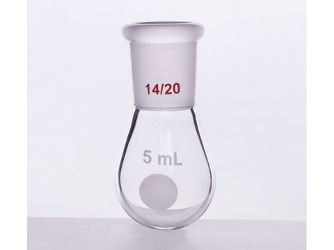 MSE PRO Thick-Walled Eggplant-Shaped Bottle, High Strength, Grinding Mouth: 14/20, 5mL