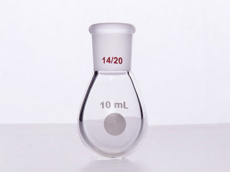 MSE PRO Thick-Walled Eggplant-Shaped Bottle, High Strength, Grinding Mouth: 14/20, 10mL
