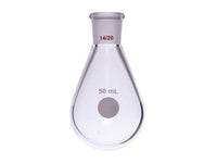 MSE PRO Thick-Walled Eggplant-Shaped Bottle, High Strength, Grinding Mouth: 14/20, 50mL