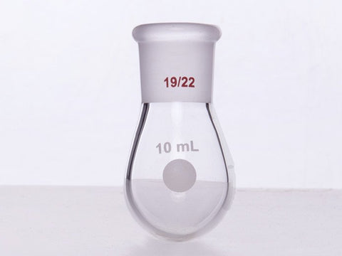 MSE PRO Thick-Walled Eggplant-Shaped Bottle, High Strength, Grinding Mouth: 19/22, 10mL