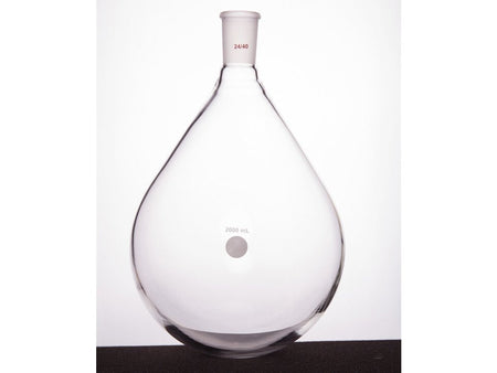MSE PRO Thick-Walled Eggplant-Shaped Bottle for Rotary Evaporation, High Strength, Grinding Mouth: 24/40, 2000mL