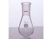 MSE PRO Thick Walled Eggplant-Shaped Bottle, High Strength, Grinding Mouth: 24/40, 50mL