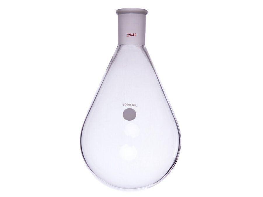 MSE PRO Thick-Walled Eggplant-Shaped Bottle, High Strength, Grinding Mouth: 29/42, 1000mL