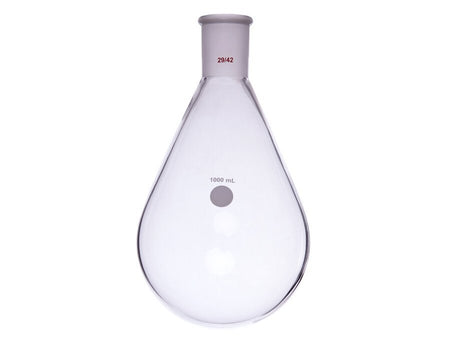 MSE PRO Thick-Walled Eggplant-Shaped Bottle, High Strength, Grinding Mouth: 29/42, 1000mL