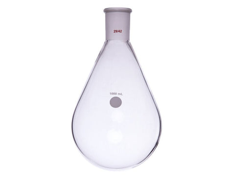 MSE PRO Thick-Walled Eggplant-Shaped Bottle, High Strength, Grinding Mouth: 29/42, 1000mL