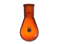 MSE PRO Brown Glass, Thick-Walled Eggplant-Shaped Bottle, High Strength, Grinding Mouth: 29/42, 1000mL