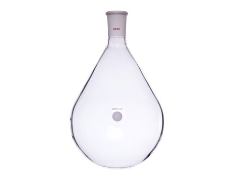 MSE PRO Thick-Walled Eggplant-Shaped Bottle, High Strength, Grinding Mouth: 29/42, 2000mL