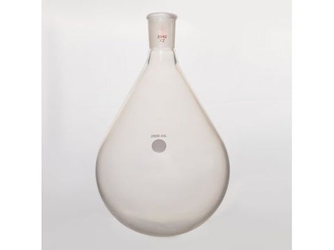 MSE PRO Coating, Thin-Walled Eggplant-Shaped Bottle for Rotary Evaporation, High Strength, Grinding Mouth: 29/42, 2000mL