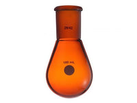 MSE PRO Brown Glass, Thick-Walled Eggplant-Shaped Bottle, High Strength, Grinding Mouth: 24/40, 1000mL