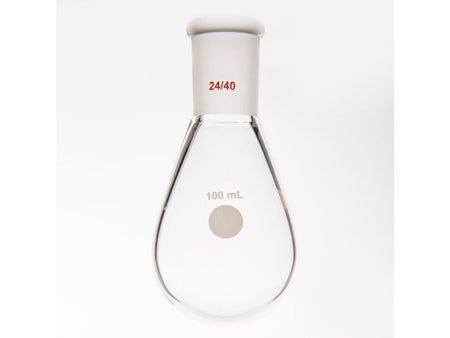 MSE PRO Thick-Walled Eggplant-Shaped Bottle, High Strength, Grinding Mouth: 24/40, 100mL
