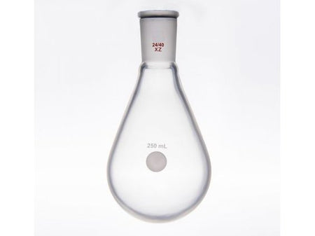 MSE PRO Coating, Thin-Walled Eggplant-Shaped Bottle for Rotary Evaporation, High Strength, Grinding Mouth: 24/40, 250mL