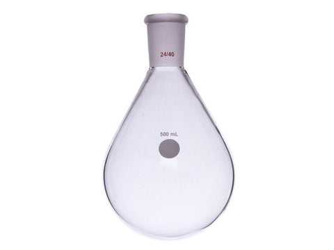 MSE PRO Thick-Walled Eggplant-Shaped Bottle, High Strength, Grinding Mouth: 24/40, 500mL