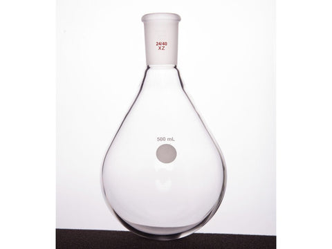 MSE PRO Thick-Walled Eggplant-Shaped Bottle for Rotary Evaporation, High Strength, Grinding Mouth: 24/40, 500mL