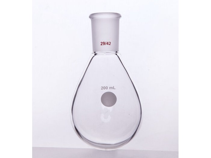 MSE PRO Thick-Walled Eggplant-Shaped Bottle, High Strength, Grinding Mouth: 29/42, 200mL