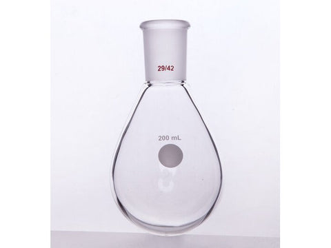 MSE PRO Thick-Walled Eggplant-Shaped Bottle, High Strength, Grinding Mouth: 29/42, 200mL