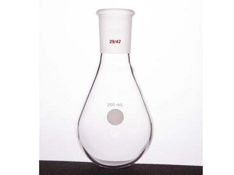 MSE PRO Thick-Walled Eggplant-Shaped Bottle for Rotary Evaporation, High Strength, Grinding Mouth: 29/42, 200mL