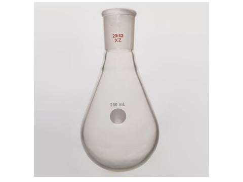 MSE PRO Coating, Thick-Walled Eggplant-Shaped Bottle for Rotary Evaporation, High Strength, Grinding Mouth: 29/42, 250mL