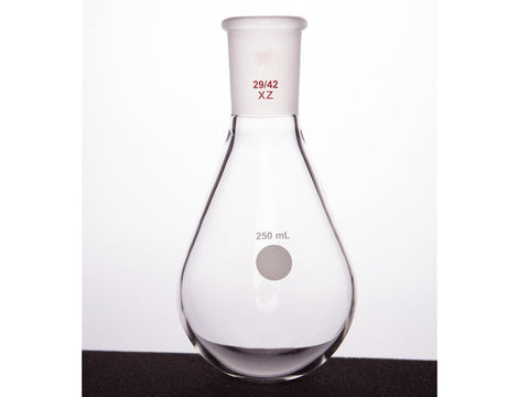 MSE PRO Thick-Walled Eggplant-Shaped Bottle for Rotary Evaporation, High Strength, Grinding Mouth: 29/42, 250mL