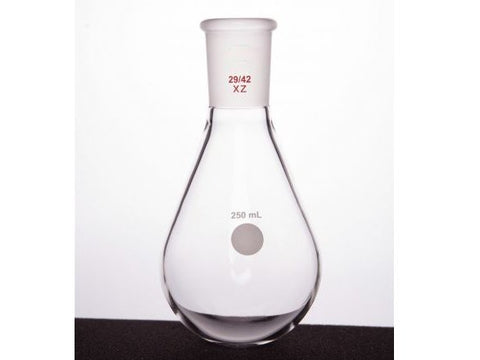MSE PRO Thin-Walled Eggplant-Shaped Bottle for Rotary Evaporation, High Strength, Grinding Mouth: 29/42, 250mL