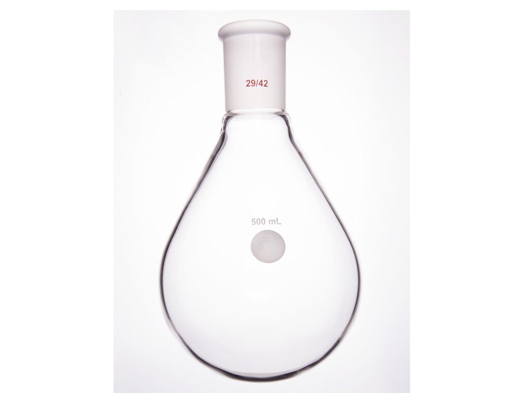 MSE PRO Thick-Walled Eggplant-Shaped Bottle, High Strength, Grinding Mouth: 29/42, 500mL