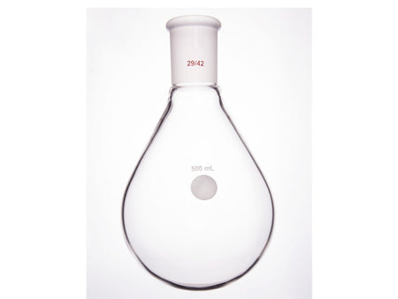 MSE PRO Thick-Walled Eggplant-Shaped Bottle, High Strength, Grinding Mouth: 29/42, 500mL