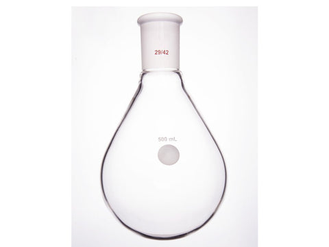 MSE PRO Thick-Walled Eggplant-Shaped Bottle, High Strength, Grinding Mouth: 29/42, 500mL