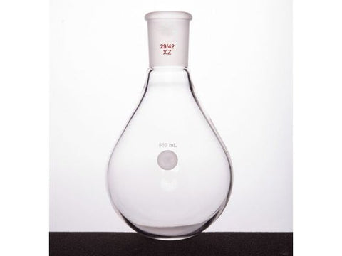 MSE PRO Thin-Walled Eggplant-Shaped Bottle for Rotary Evaporation, High Strength, Grinding Mouth: 29/42, 500mL
