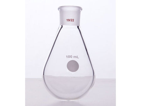 MSE PRO Thick-Walled Eggplant-Shaped Bottle, High Strength, Grinding Mouth: 19/22, 100mL