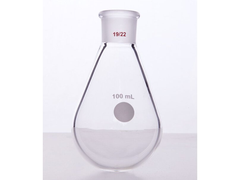 MSE PRO Thick-Walled Eggplant-Shaped Bottle, High Strength, Grinding Mouth: 19/22, 100mL