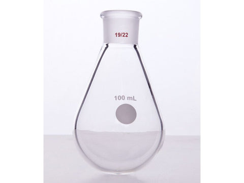 MSE PRO Thick-Walled Eggplant-Shaped Bottle, High Strength, Grinding Mouth: 19/22, 100mL