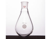 MSE PRO Thick-Walled Eggplant-Shaped Bottle for Rotary Evaporation, High Strength, Grinding Mouth: 19/22, 100mL