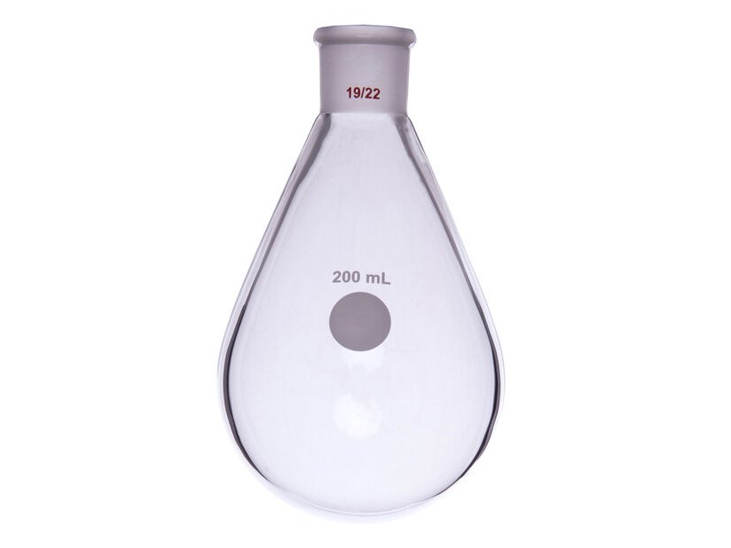 MSE PRO Thick-Walled Eggplant-Shaped Bottle, High Strength, Grinding Mouth: 19/22, 200mL