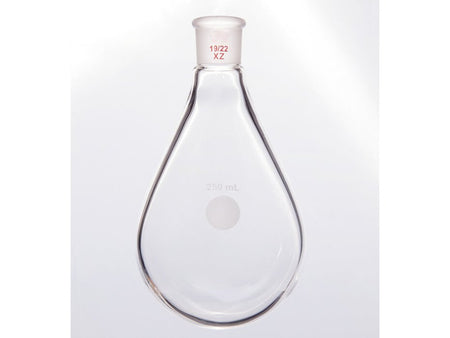 MSE PRO Thick-Walled Eggplant-Shaped Bottle for Rotary Evaporation, High Strength, Grinding Mouth: 19/22, 250mL