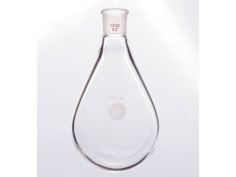 MSE PRO Thick-Walled Eggplant-Shaped Bottle for Rotary Evaporation, High Strength, Grinding Mouth: 19/22, 250mL